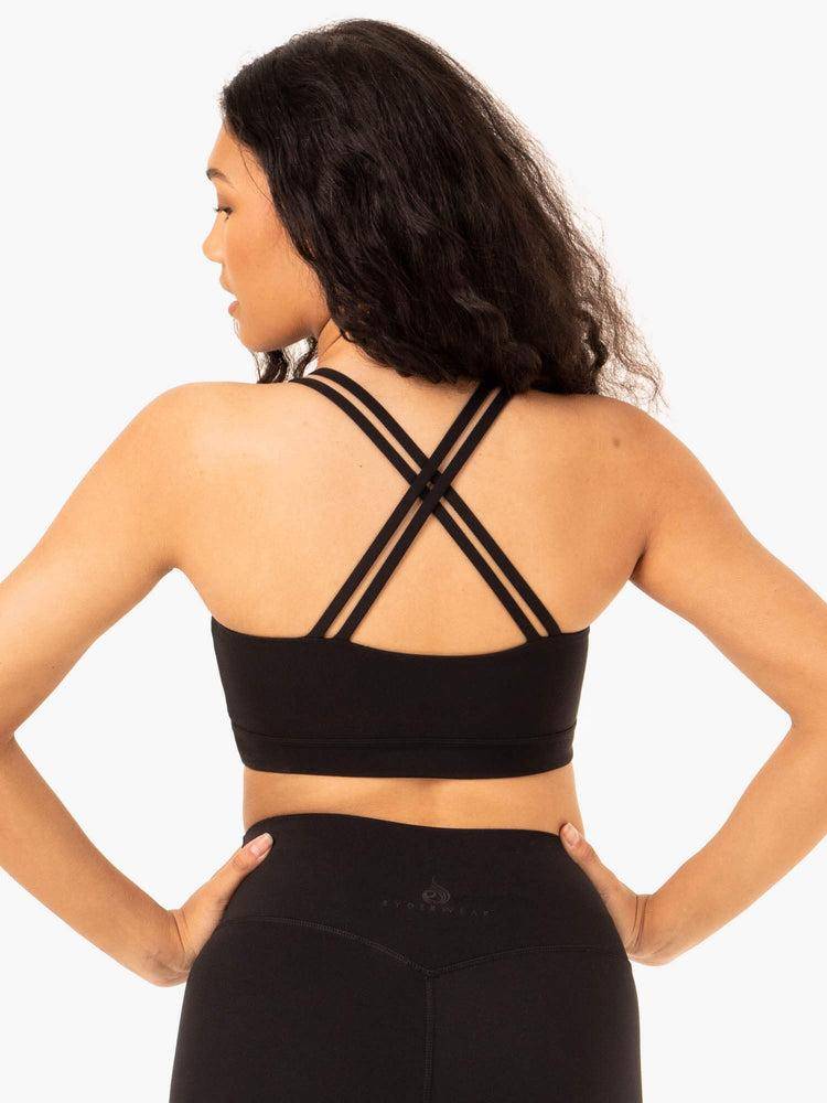 Ryderwear Women Sports Bra NKD Refine Women's Sports Bra Black | CA1713MA