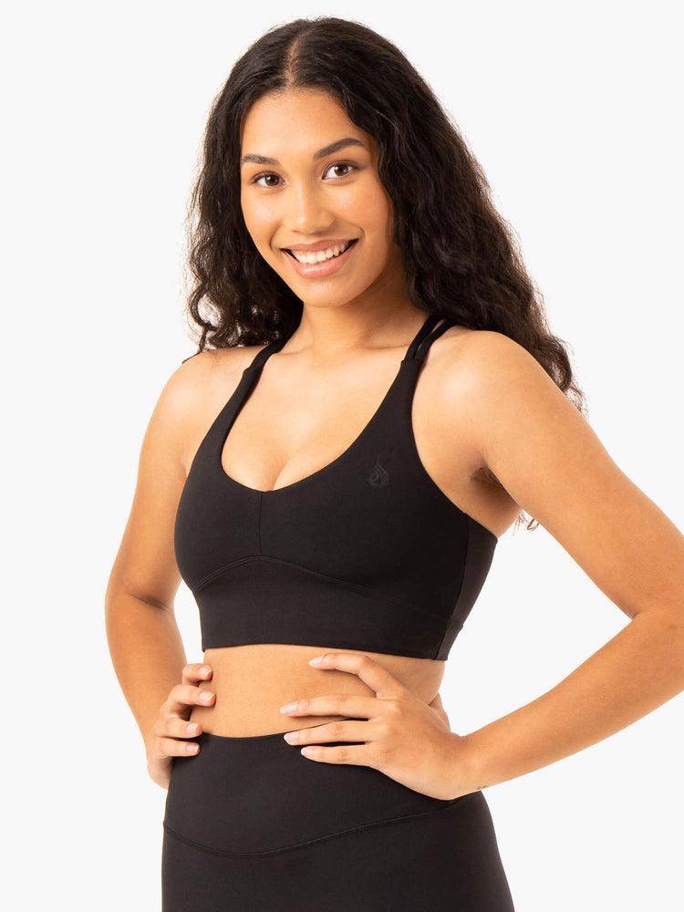 Ryderwear Women Sports Bra NKD Refine Women's Sports Bra Black | CA1713MA