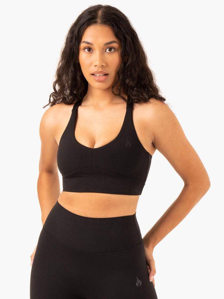 Ryderwear Women Sports Bra NKD Refine Women\'s Sports Bra Black | CA1713MA