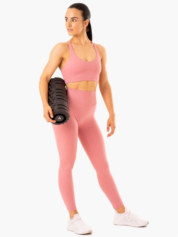 Ryderwear Women Sports Bra NKD Refine Women's Sports Bra Dusty Pink | CA1798UT