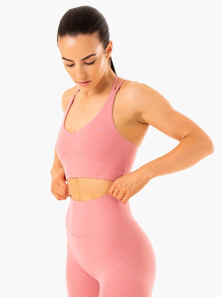 Ryderwear Women Sports Bra NKD Refine Women's Sports Bra Dusty Pink | CA1798UT