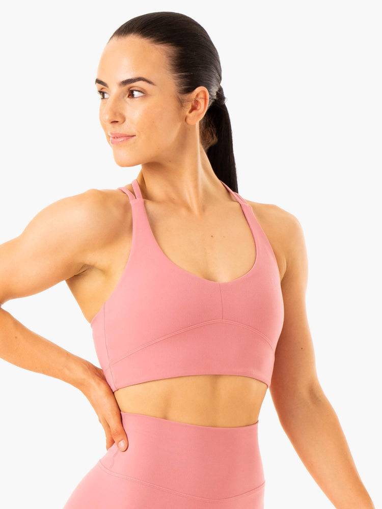 Ryderwear Women Sports Bra NKD Refine Women\'s Sports Bra Dusty Pink | CA1798UT