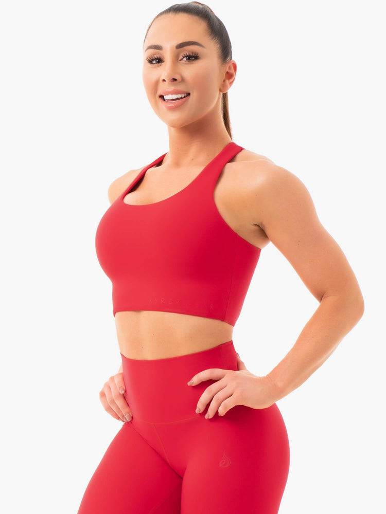 Ryderwear Women Sports Bra NKD Women's Sports Bra Red | CA1634NB