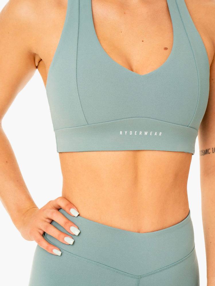 Ryderwear Women Sports Bra Revival Women's Sports Bra Sage Green | CA1880AP