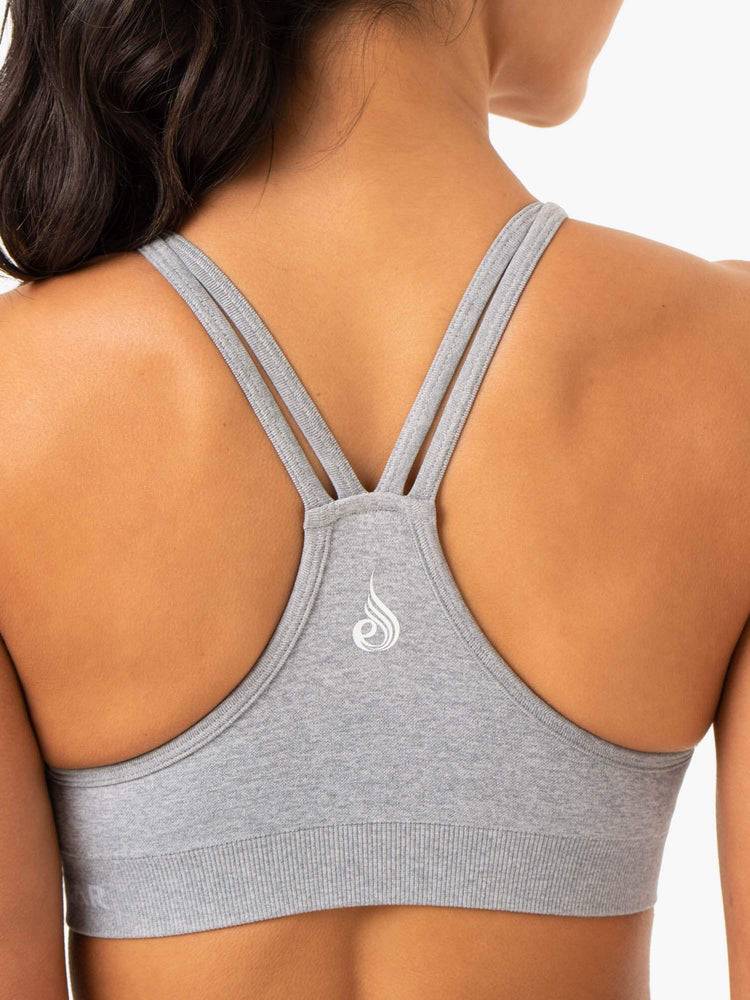 Ryderwear Women Sports Bra Sculpt Seamless Women's Sports Bra Grey Marl | CA1761CE