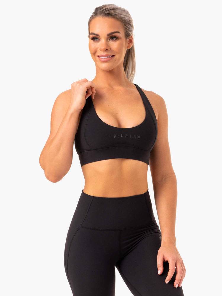 Ryderwear Women Sports Bra Sola Women's Sports Bra Black | CA1650GL