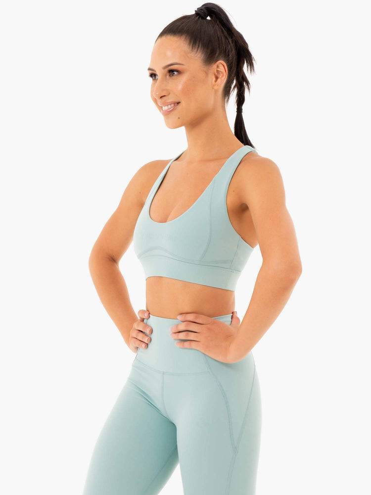 Ryderwear Women Sports Bra Sola Women's Sports Bra Seafoam Blue | CA1696OR