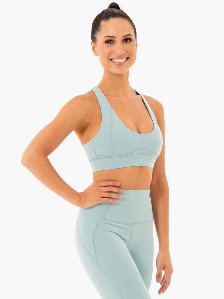 Ryderwear Women Sports Bra Sola Women's Sports Bra Seafoam Blue | CA1696OR