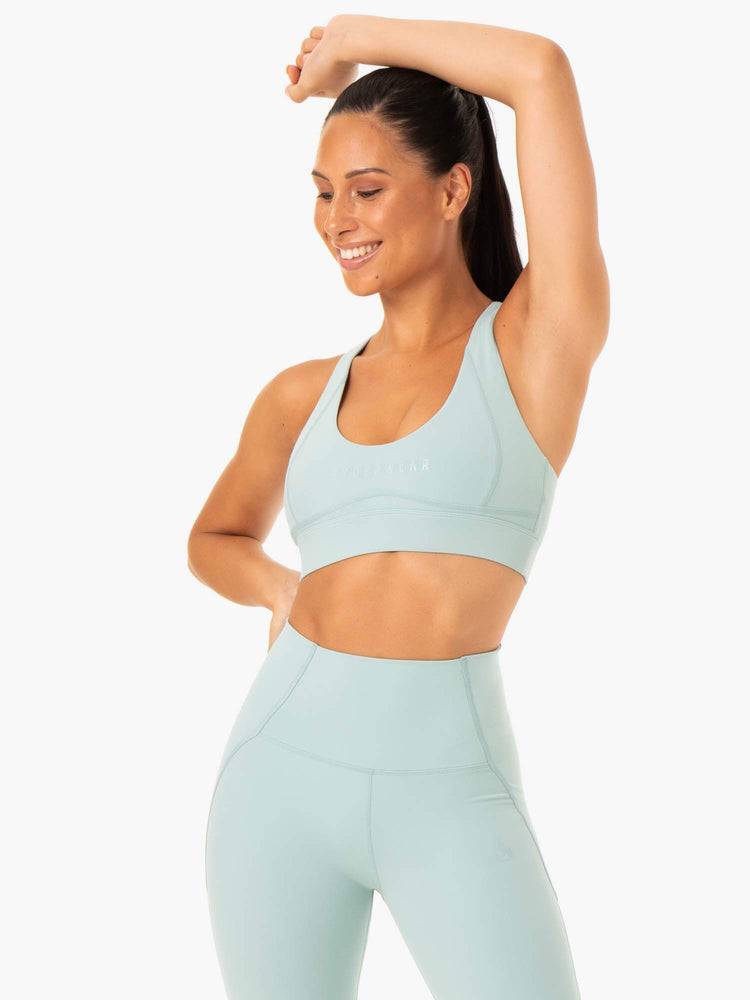 Ryderwear Women Sports Bra Sola Women\'s Sports Bra Seafoam Blue | CA1696OR