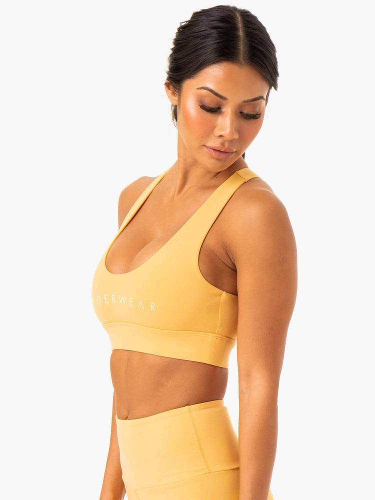 Ryderwear Women Sports Bra Staples Cross Over Women's Sports Bra Mango | CA1739MA