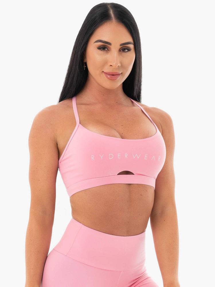 Ryderwear Women Sports Bra Staples Women's Sports Bra Pink | CA1595SO