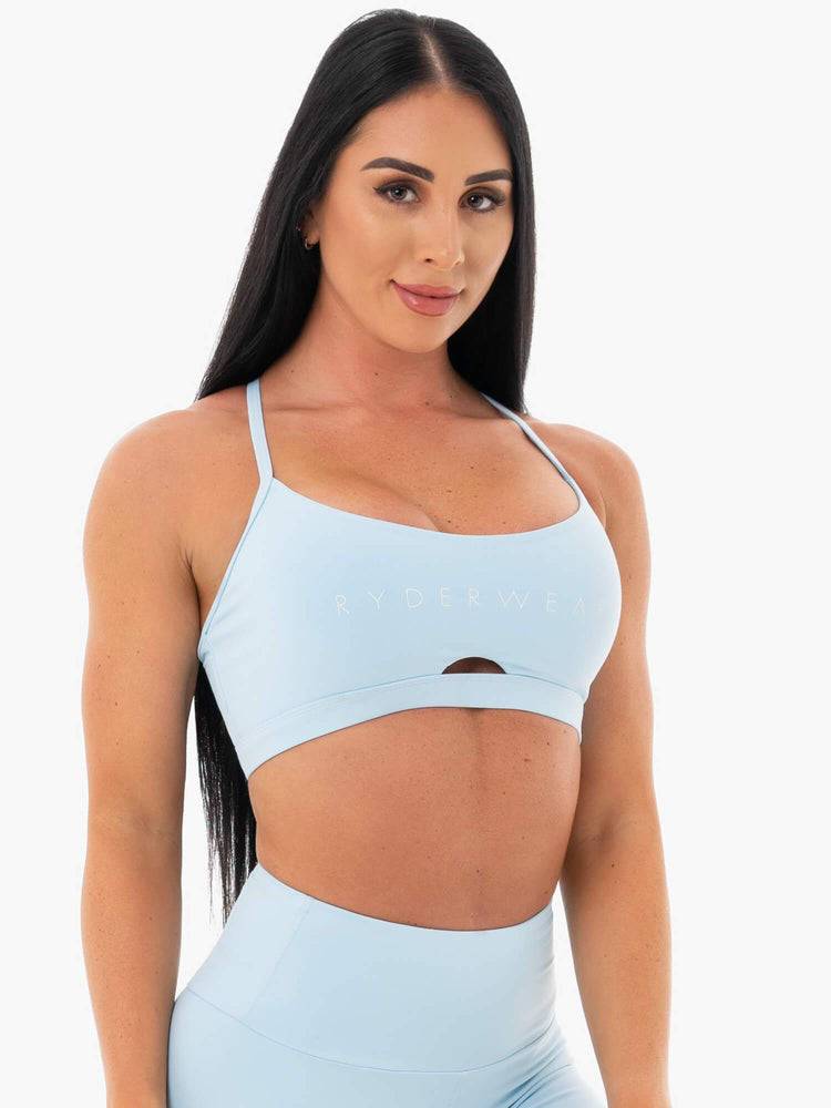 Ryderwear Women Sports Bra Staples Women's Sports Bra Sky Blue | CA1602LH