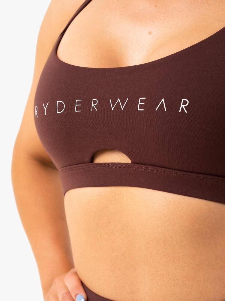 Ryderwear Women Sports Bra Staples Women's Sports Bra Chocolate | CA1689WY