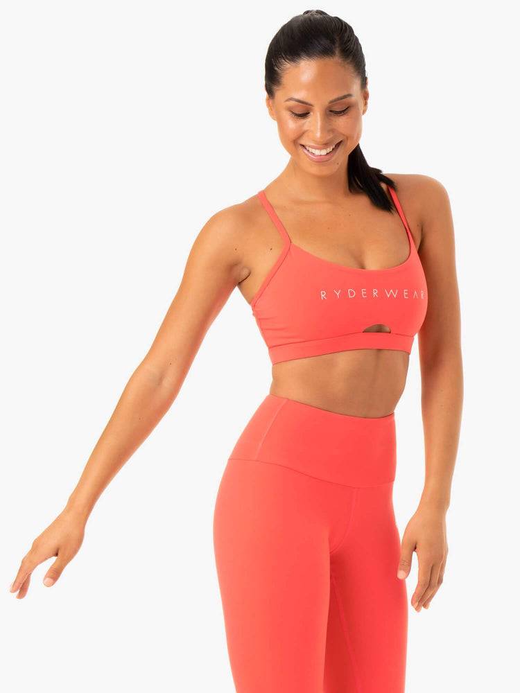 Ryderwear Women Sports Bra Staples Women's Sports Bra Coral | CA1782JJ