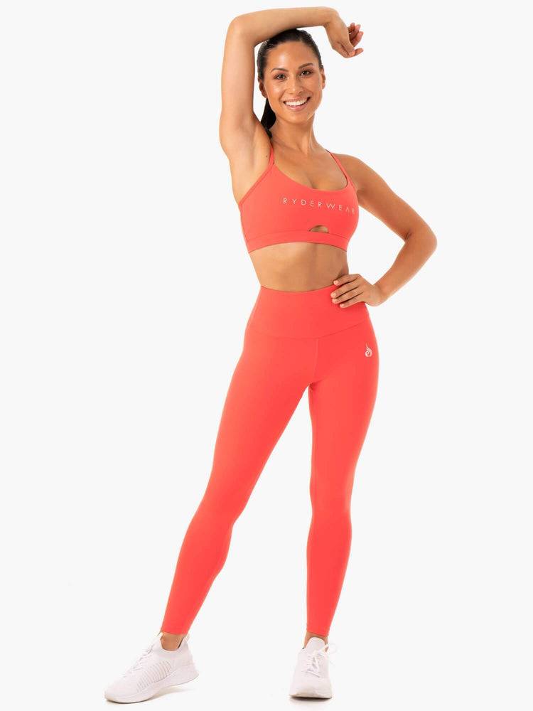 Ryderwear Women Sports Bra Staples Women's Sports Bra Coral | CA1782JJ