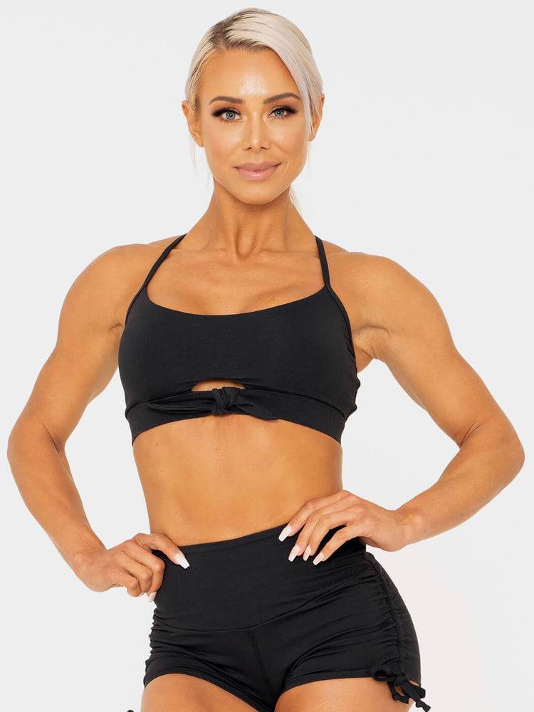 Ryderwear Women Sports Bra Wild Tied Up Women's Sports Bra Black | CA1675FM