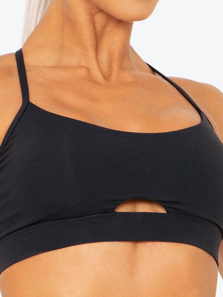 Ryderwear Women Sports Bra Wild Tied Up Women's Sports Bra Black | CA1675FM