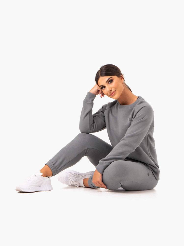 Ryderwear Women Sweaters Adapt Boyfriend Women's Sweaters Grey | CA1522JJ