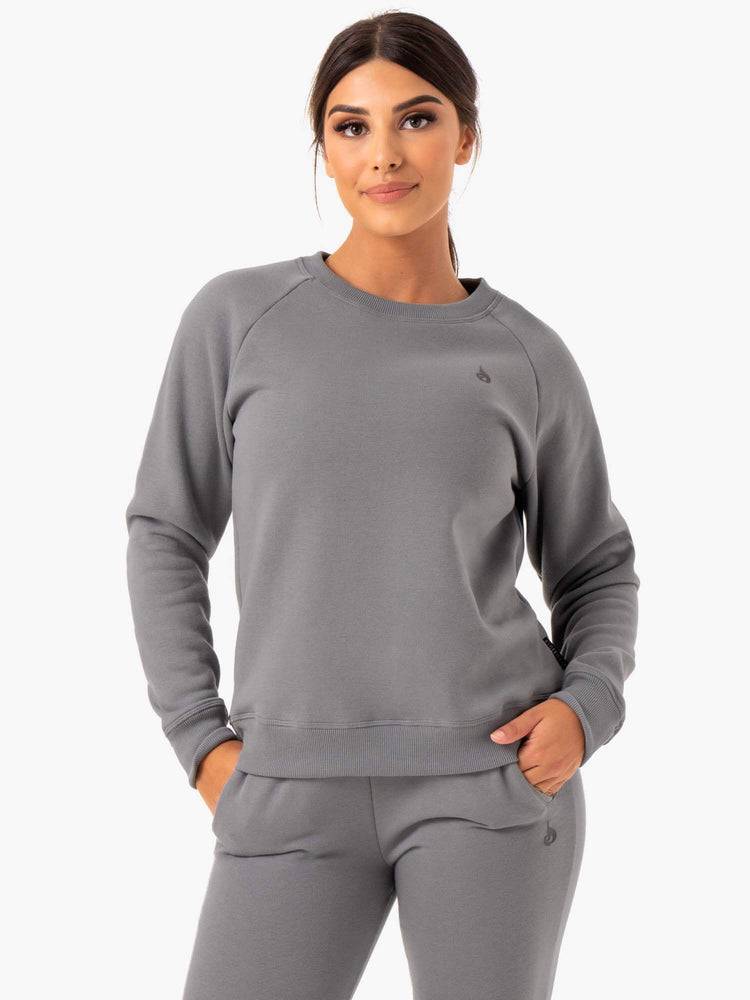 Ryderwear Women Sweaters Adapt Boyfriend Women\'s Sweaters Grey | CA1522JJ