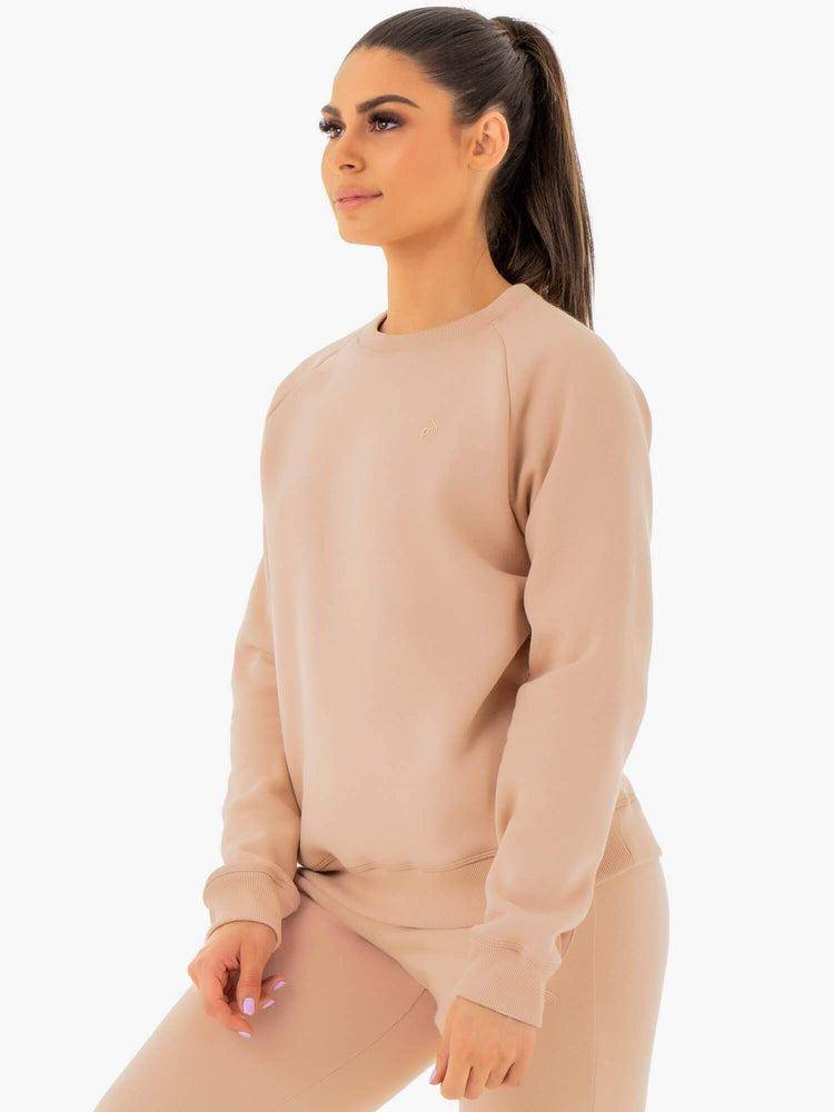 Ryderwear Women Sweaters Adapt Boyfriend Women's Sweaters Nude | CA1523KI