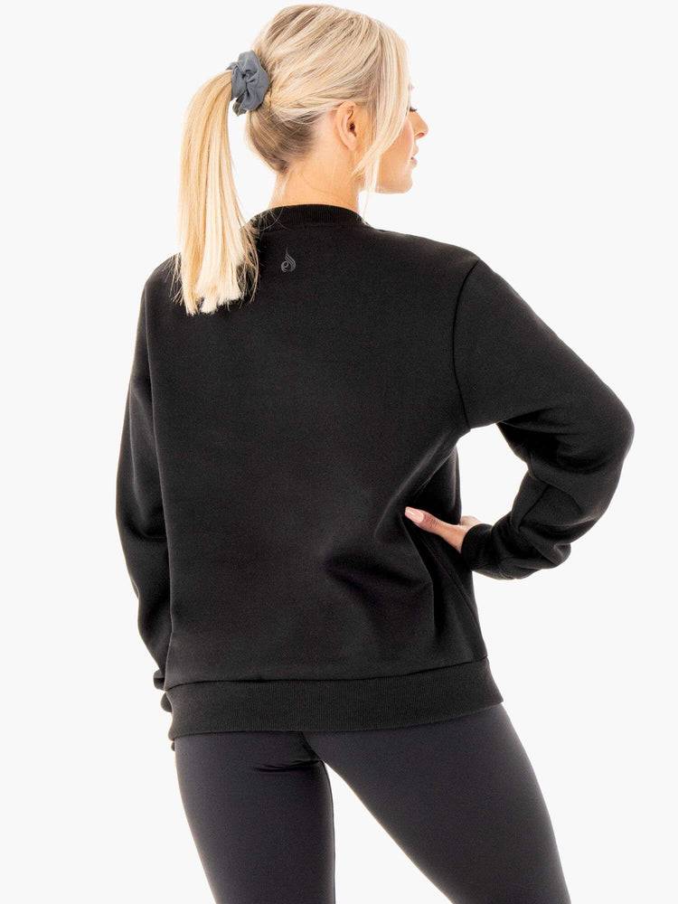 Ryderwear Women Sweaters Motion Oversized Women's Sweaters Black | CA1539IS