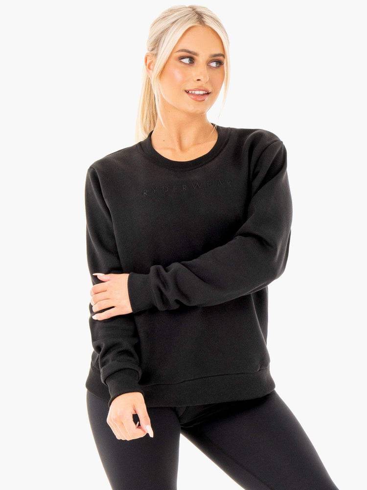 Ryderwear Women Sweaters Motion Oversized Women\'s Sweaters Black | CA1539IS