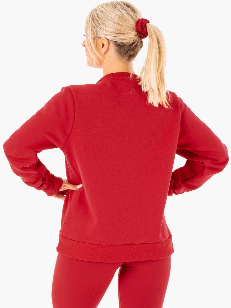 Ryderwear Women Sweaters Motion Oversized Women's Sweaters Red | CA1540OR