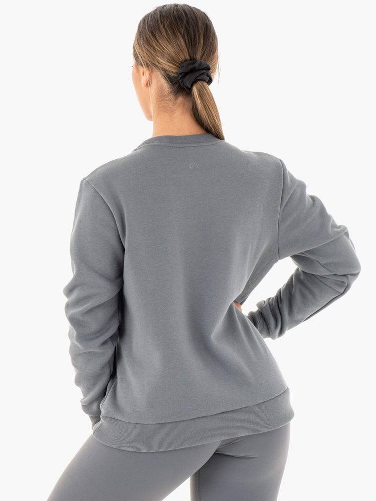 Ryderwear Women Sweaters Motion Oversized Women's Sweaters Charcoal | CA1541PQ