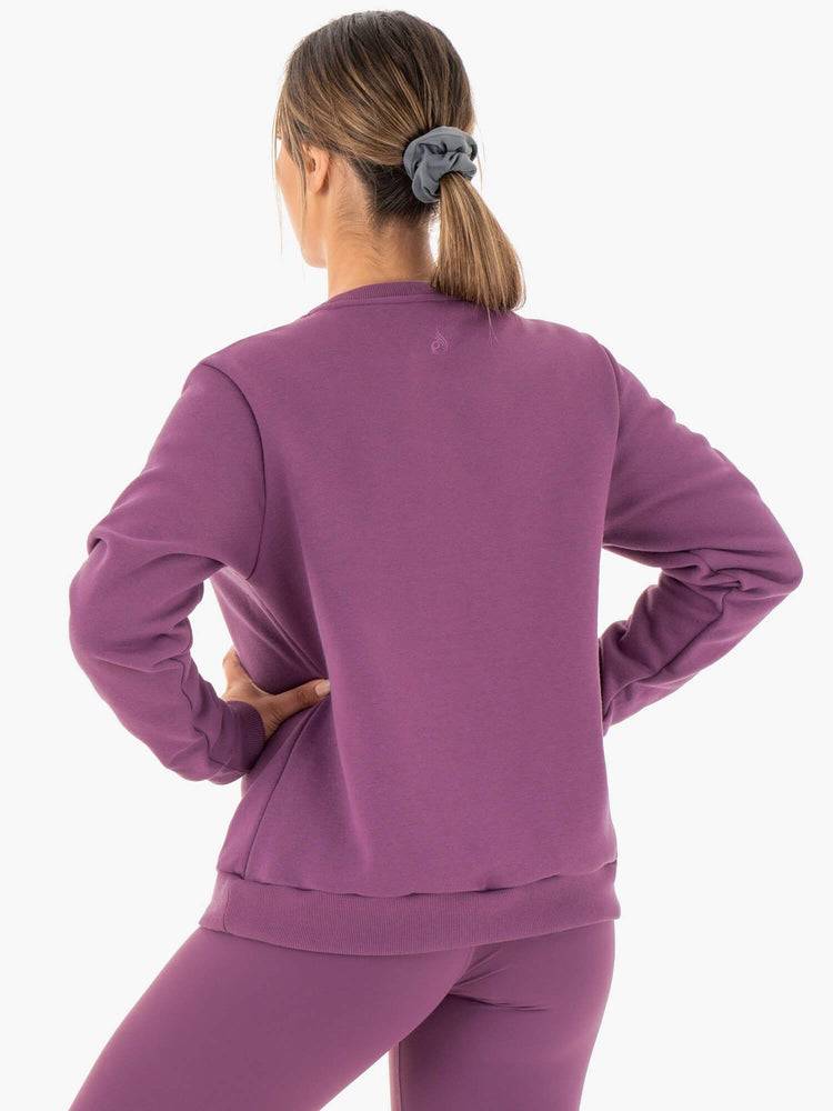 Ryderwear Women Sweaters Motion Oversized Women's Sweaters Purple | CA1546GL