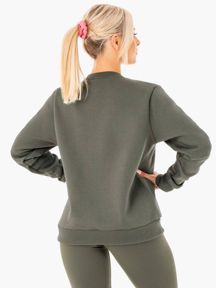 Ryderwear Women Sweaters Motion Oversized Women's Sweaters Khaki | CA1581BC