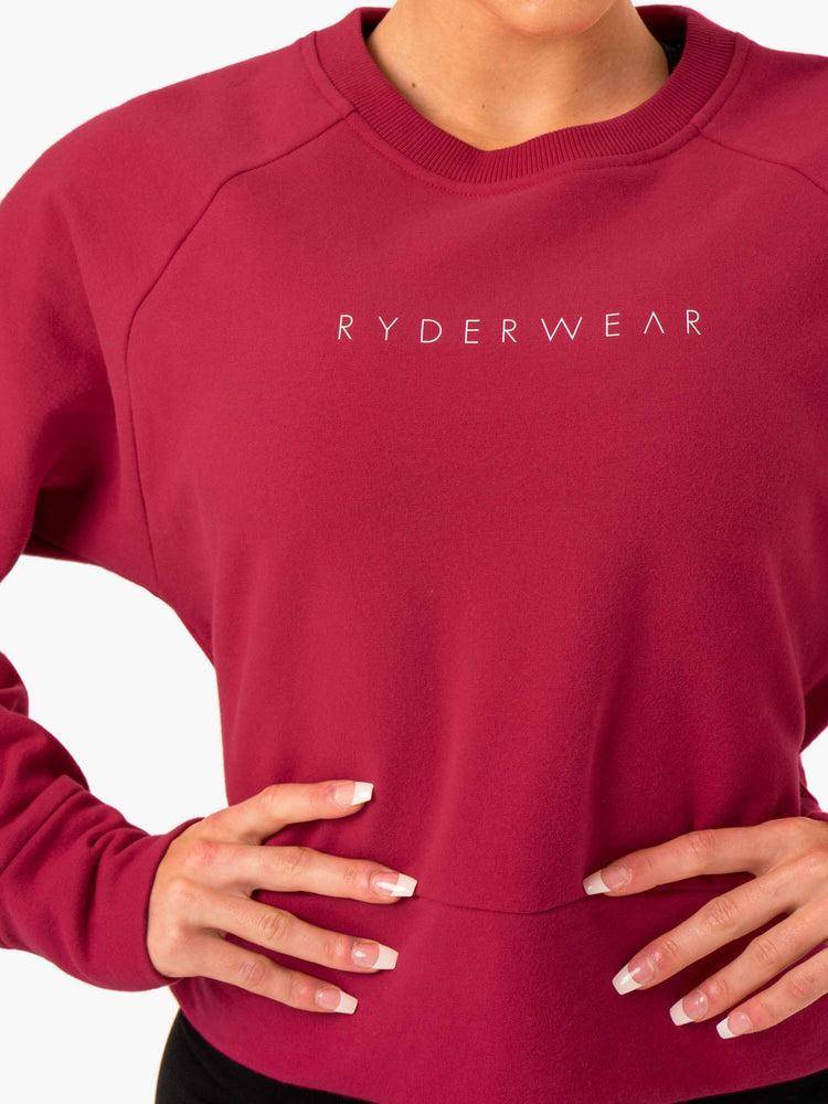 Ryderwear Women Sweaters Motion Women's Sweaters Wine Red | CA1516AP