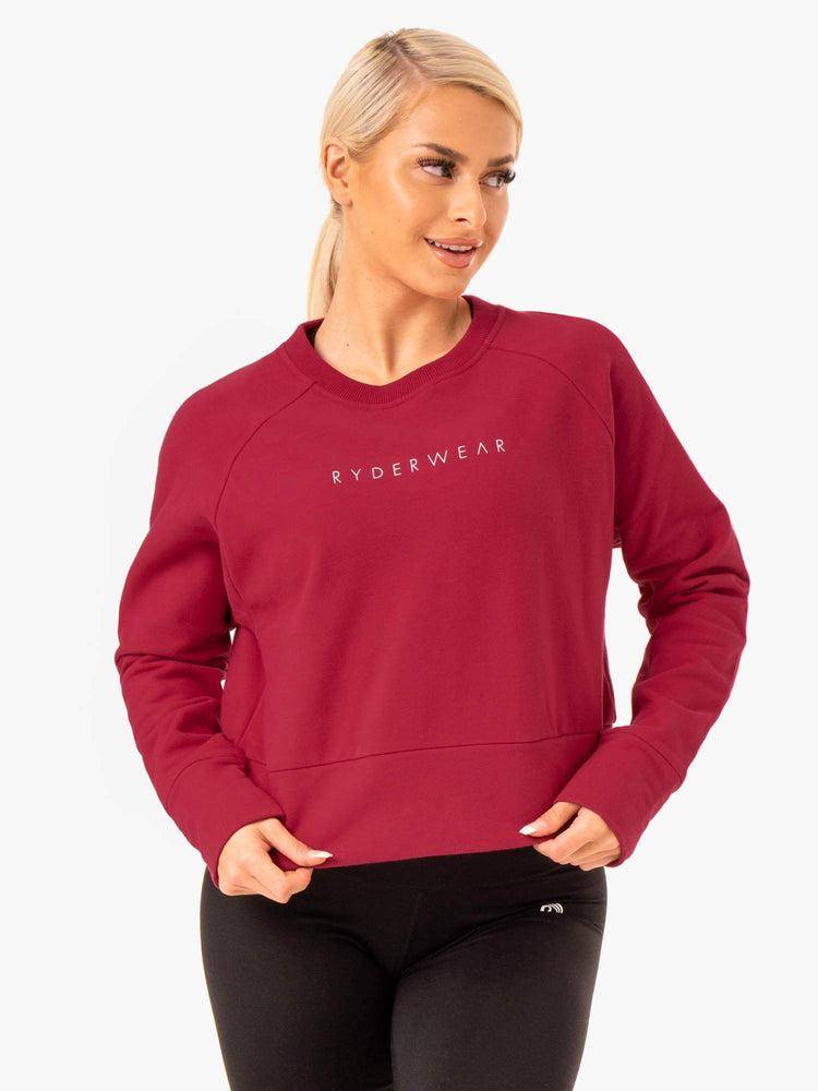 Ryderwear Women Sweaters Motion Women's Sweaters Wine Red | CA1516AP