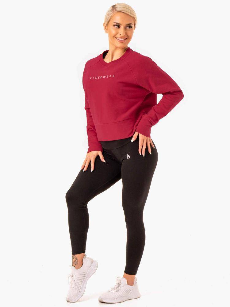 Ryderwear Women Sweaters Motion Women's Sweaters Wine Red | CA1516AP