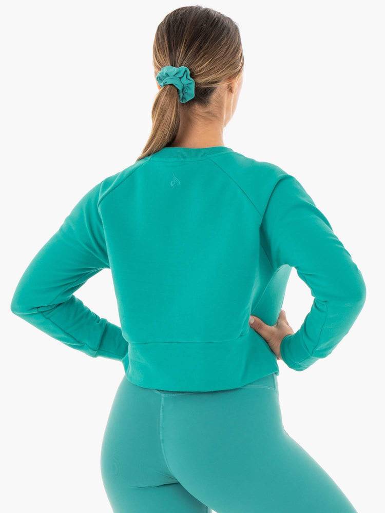 Ryderwear Women Sweaters Motion Women's Sweaters Teal | CA1535RW