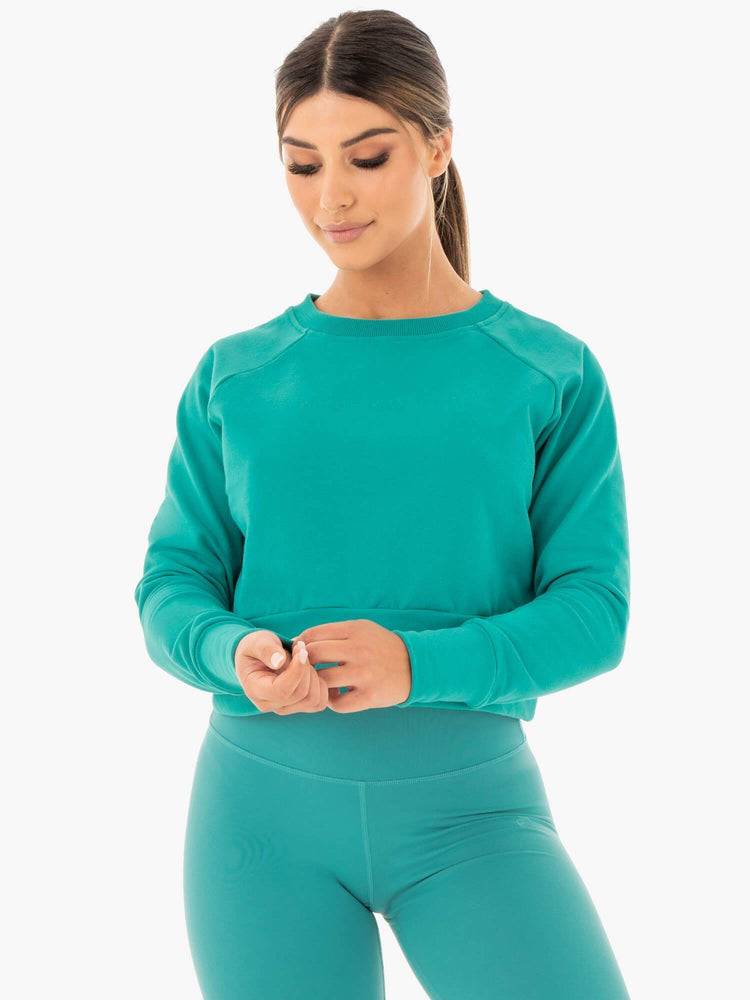 Ryderwear Women Sweaters Motion Women\'s Sweaters Teal | CA1535RW