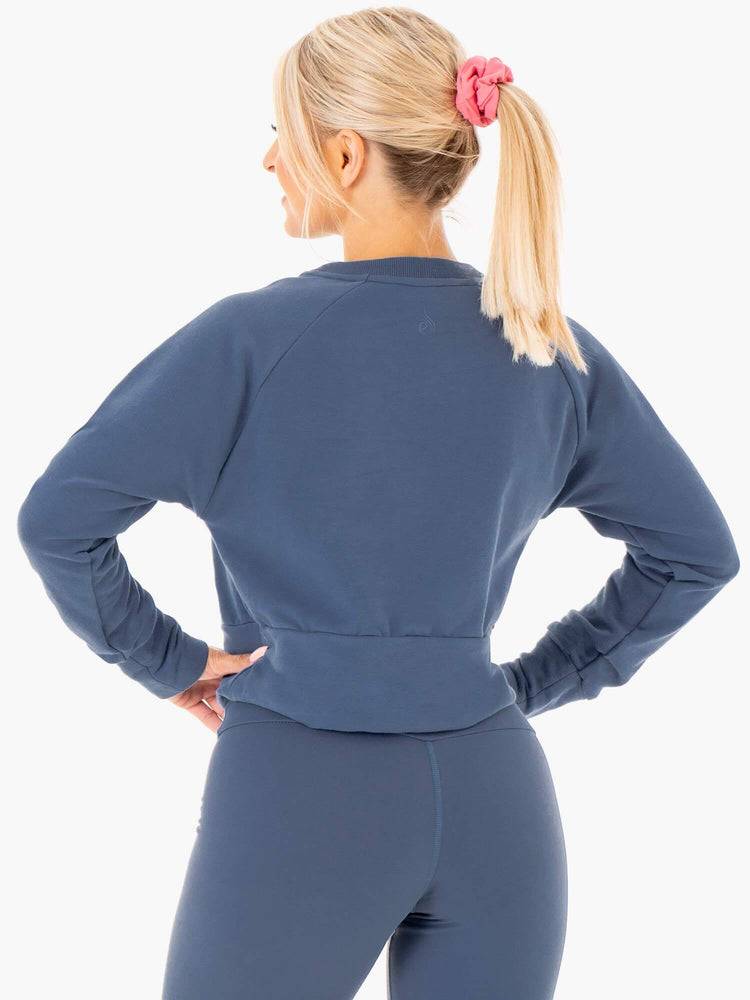 Ryderwear Women Sweaters Motion Women's Sweaters Steel Blue | CA1536TV