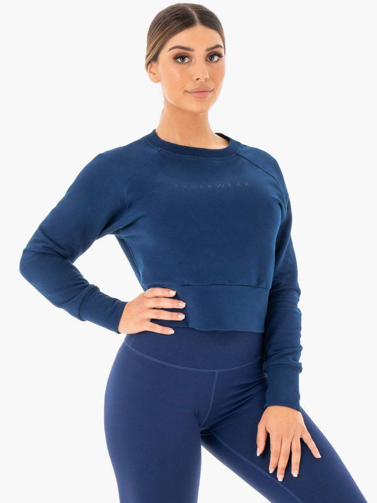 Ryderwear Women Sweaters Motion Women's Sweaters Navy | CA1537YU