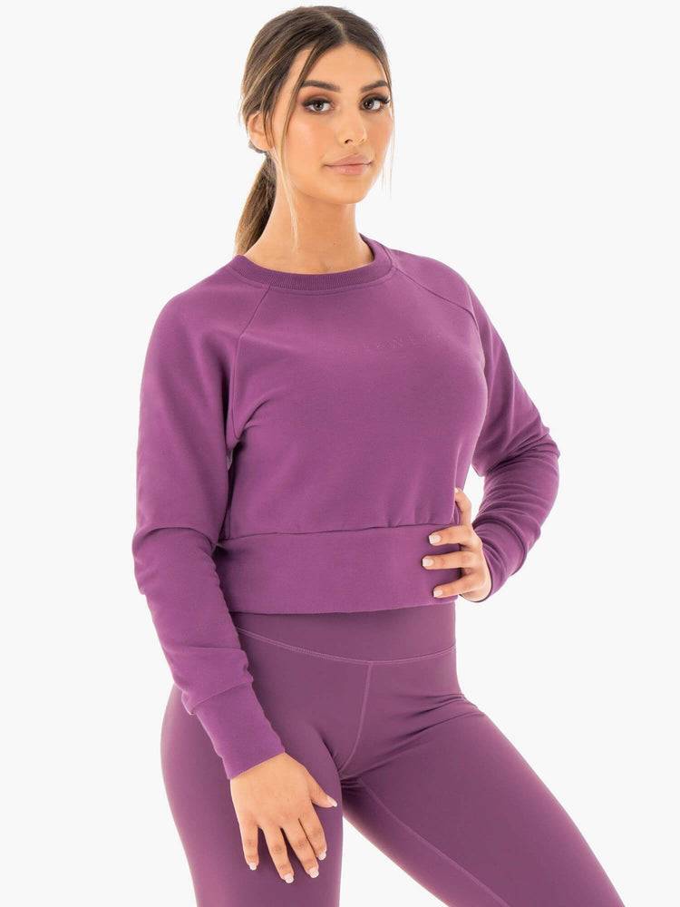 Ryderwear Women Sweaters Motion Women's Sweaters Purple | CA1538UT