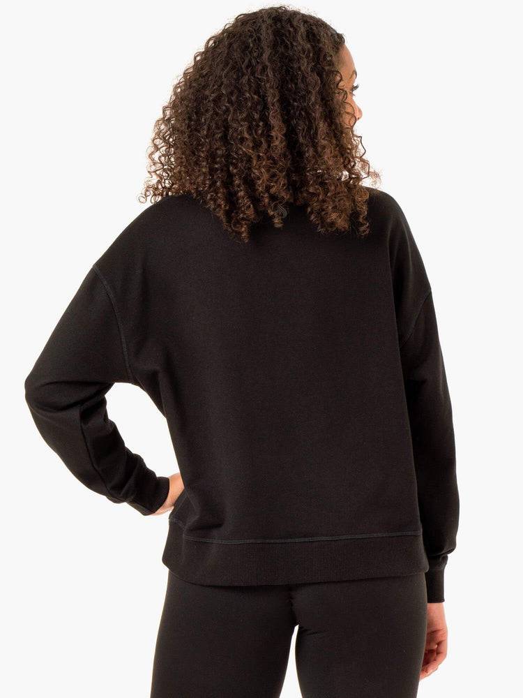 Ryderwear Women Sweaters Recover Lightweight Women's Sweaters Black | CA1513IS