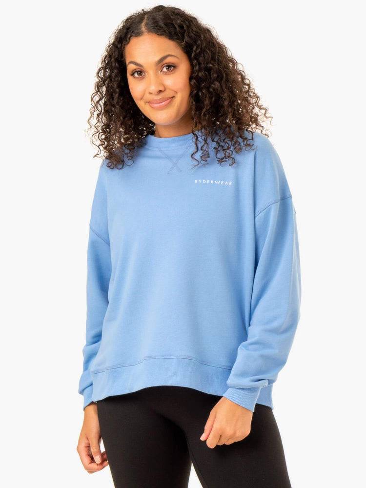 Ryderwear Women Sweaters Recover Lightweight Women\'s Sweaters Sky Blue | CA1514OR