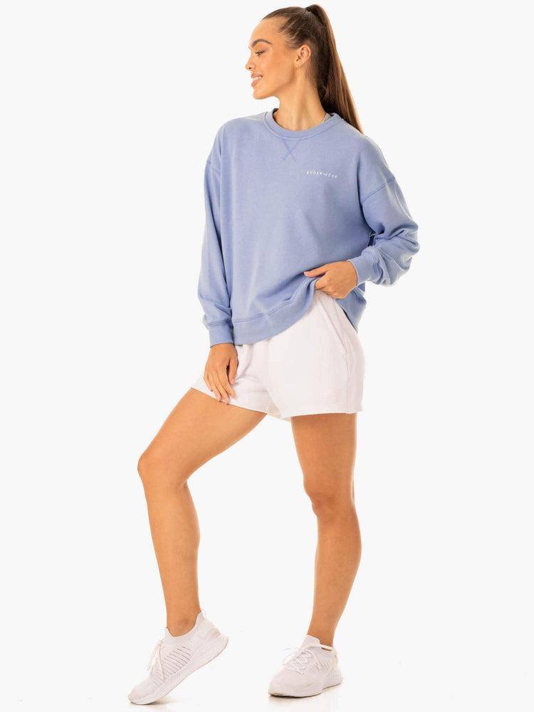 Ryderwear Women Sweaters Recover Lightweight Women's Sweaters Dusty Blue | CA1580VD