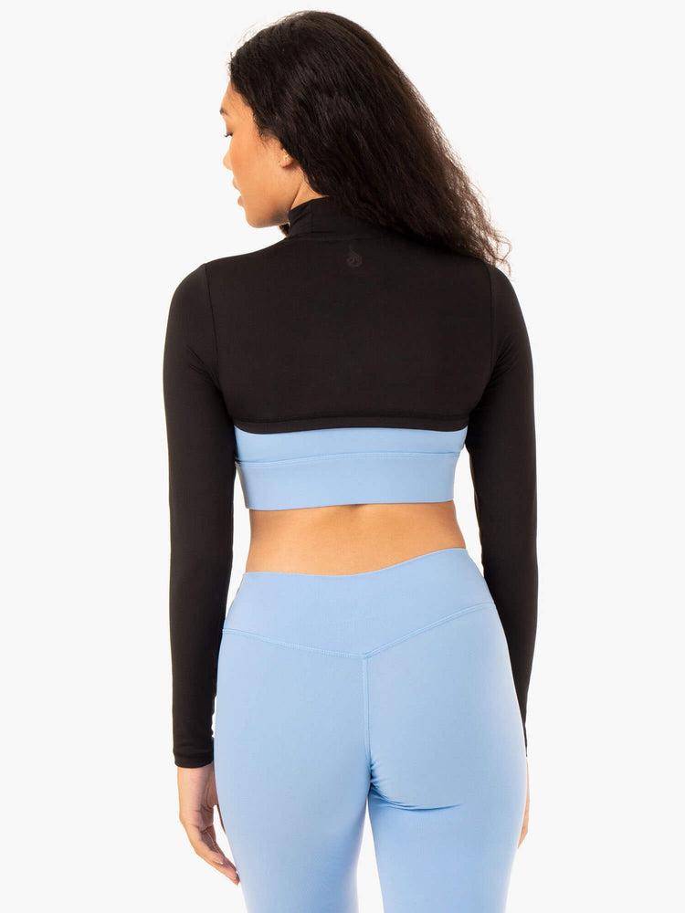 Ryderwear Women Sweaters Replay Super Crop Women's Sweaters Black | CA1567PQ