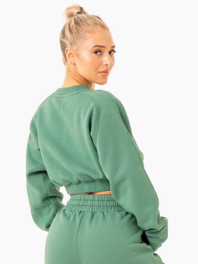 Ryderwear Women Sweaters Sideline Women's Sweaters Forest Green | CA1505MA