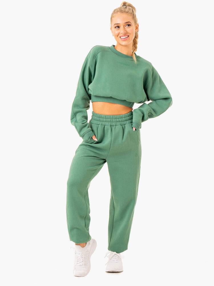 Ryderwear Women Sweaters Sideline Women's Sweaters Forest Green | CA1505MA