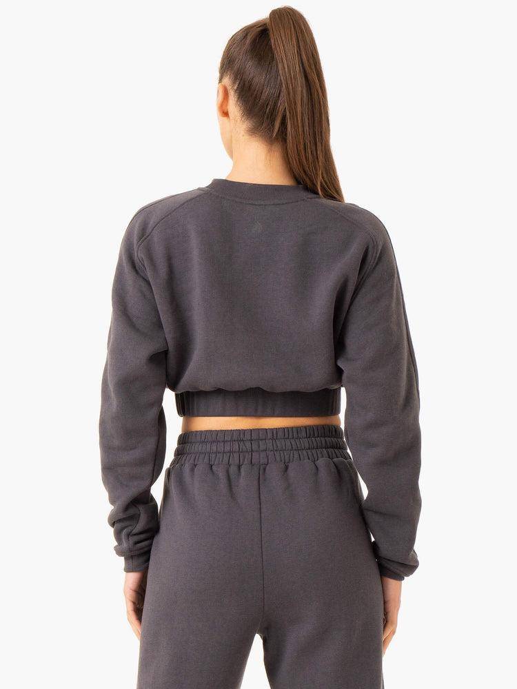 Ryderwear Women Sweaters Sideline Women's Sweaters Charcoal | CA1506QZ