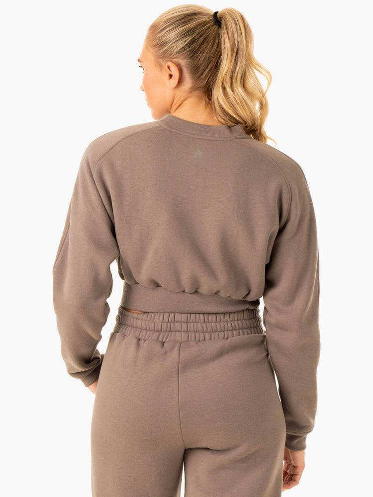 Ryderwear Women Sweaters Sideline Women's Sweaters Taupe | CA1509RW