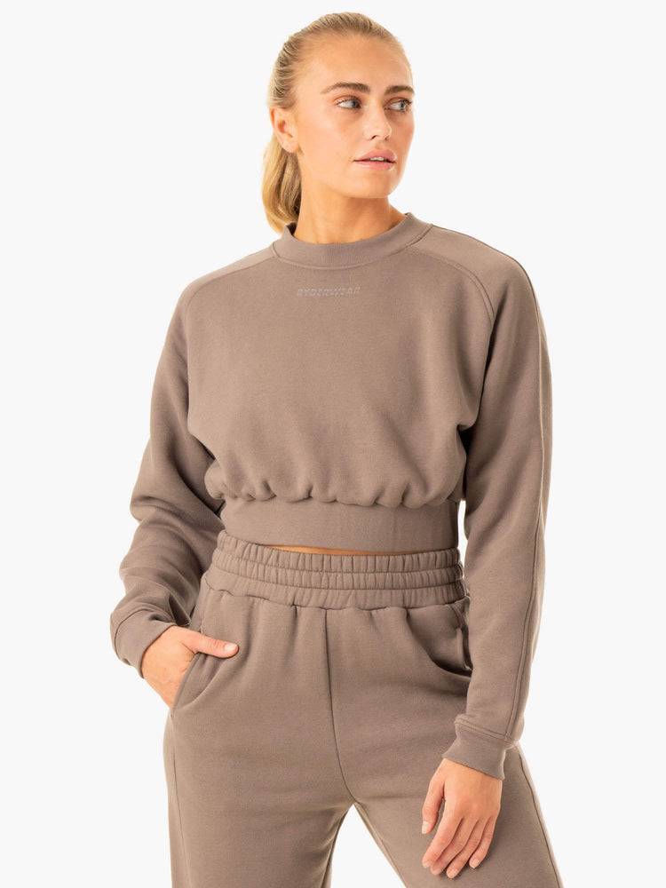 Ryderwear Women Sweaters Sideline Women\'s Sweaters Taupe | CA1509RW