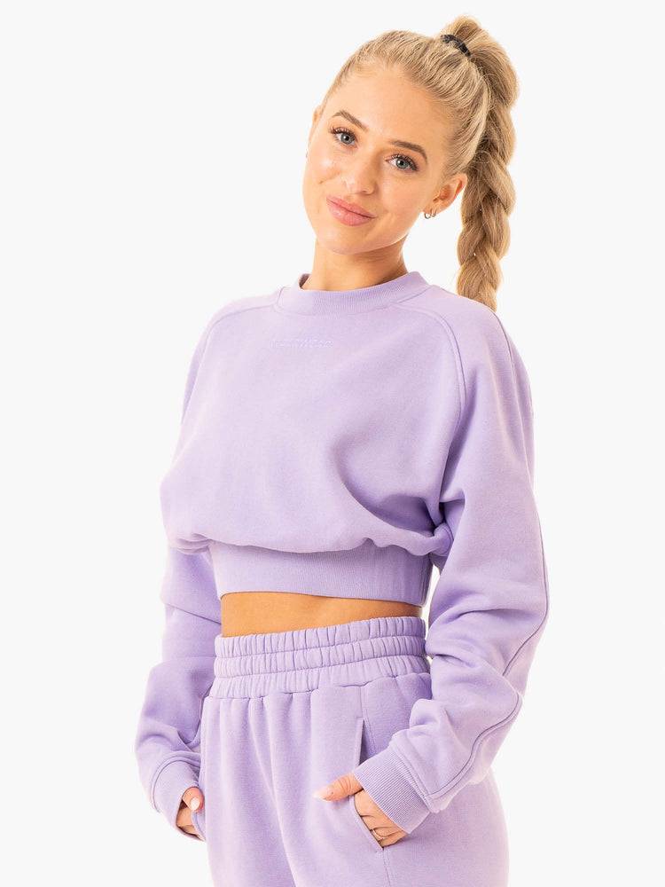 Ryderwear Women Sweaters Sideline Women's Sweaters Lilac | CA1575KI