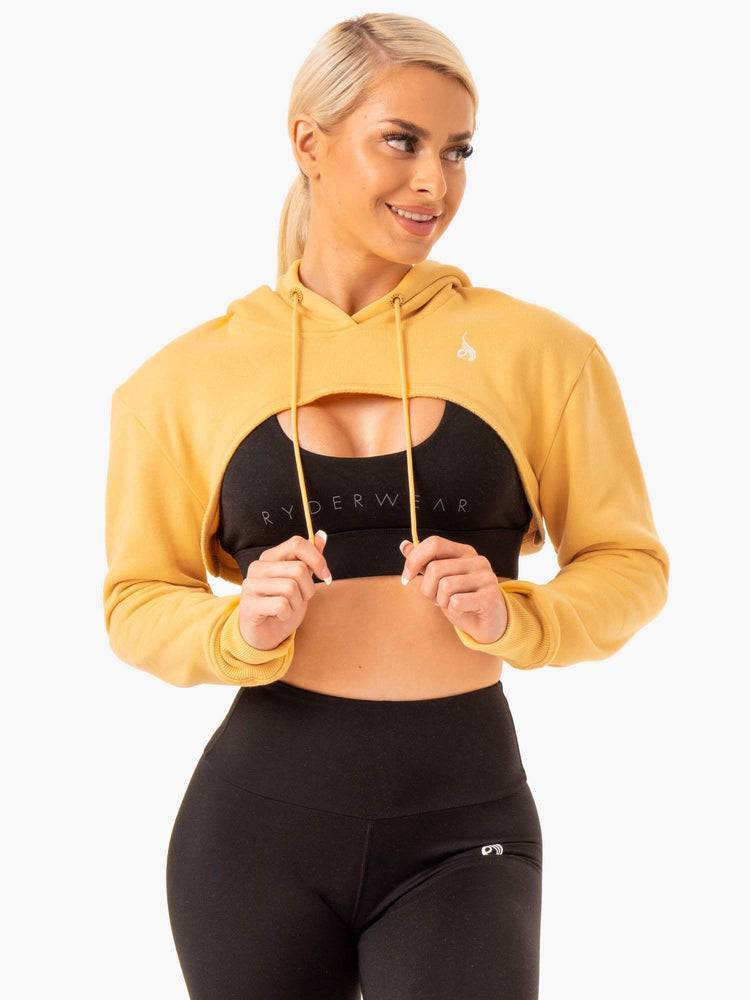 Ryderwear Women Sweaters Staples Super Crop Women's Sweaters Mango | CA1565IS