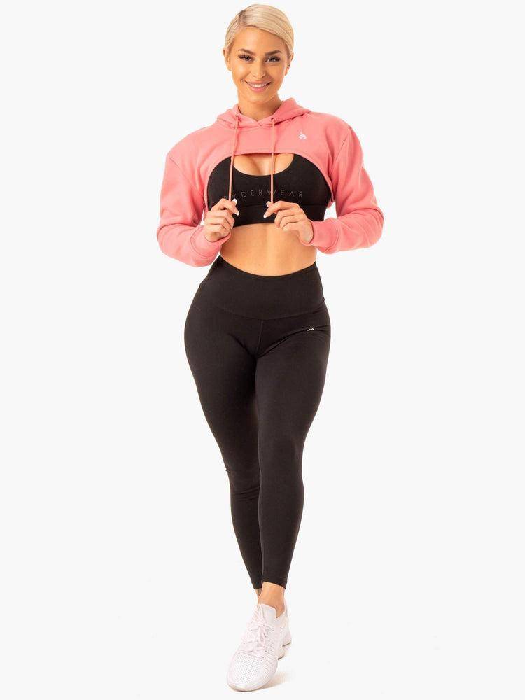 Ryderwear Women Sweaters Staples Super Crop Women's Sweaters Rose Pink | CA1566OR